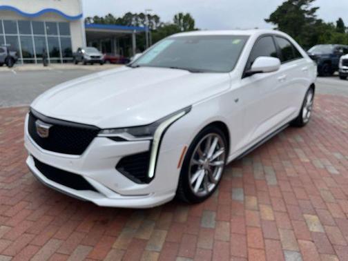 Crystal White Tri-Coat 2023 Cadillac CT4 Sport