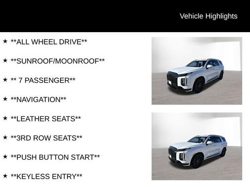 2025 Hyundai PALISADE Calligraphy Night Edition