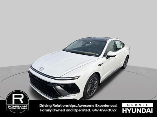 White 2026 Hyundai SONATA Hybrid Limited