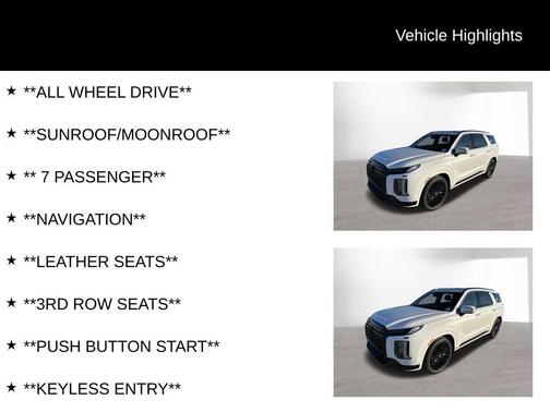 2025 Hyundai PALISADE Calligraphy Night Edition