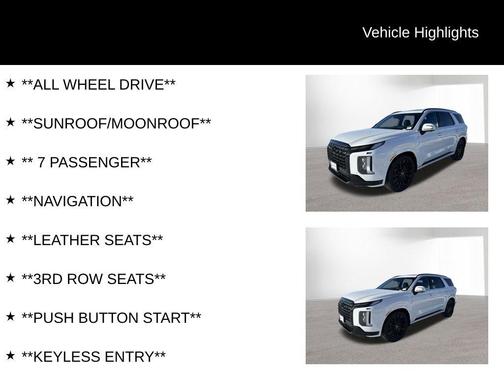 2025 Hyundai PALISADE Calligraphy Night Edition