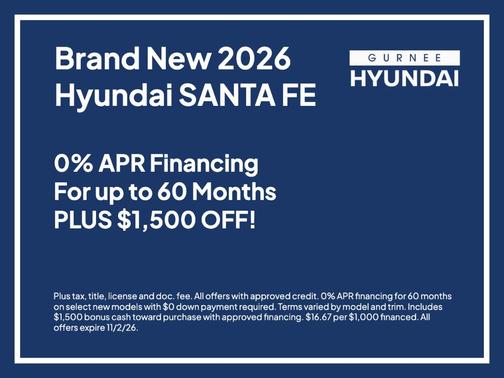 White 2026 Hyundai SANTA FE Calligraphy