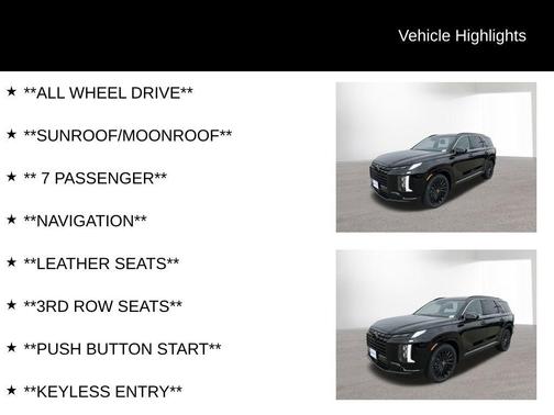 2025 Hyundai PALISADE Calligraphy Night Edition