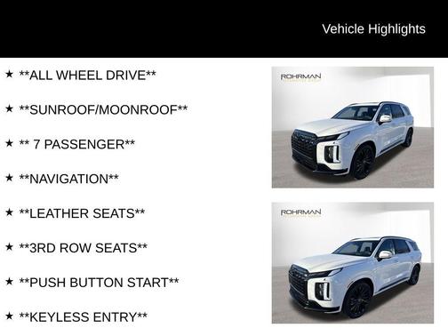 2025 Hyundai PALISADE Calligraphy Night Edition