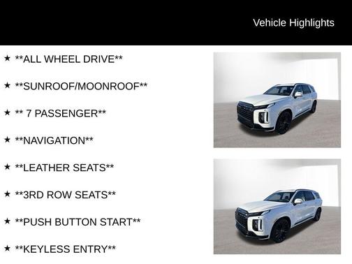 2025 Hyundai PALISADE Calligraphy Night Edition