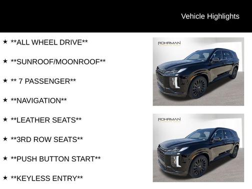 2025 Hyundai PALISADE Calligraphy Night Edition