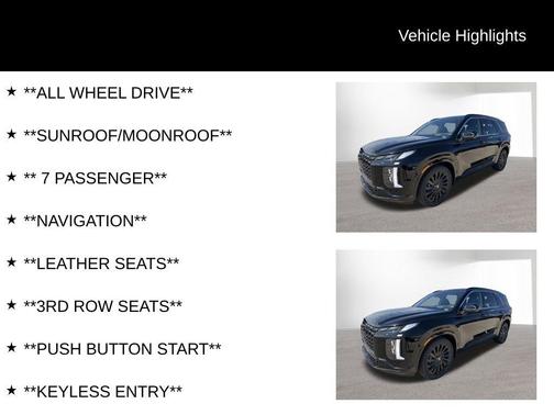 2025 Hyundai PALISADE Calligraphy Night Edition