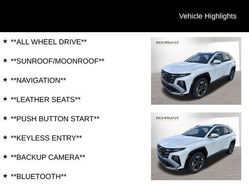 2025 Hyundai TUCSON SEL Convenience