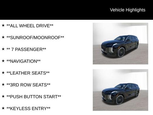 2025 Hyundai PALISADE Calligraphy Night Edition