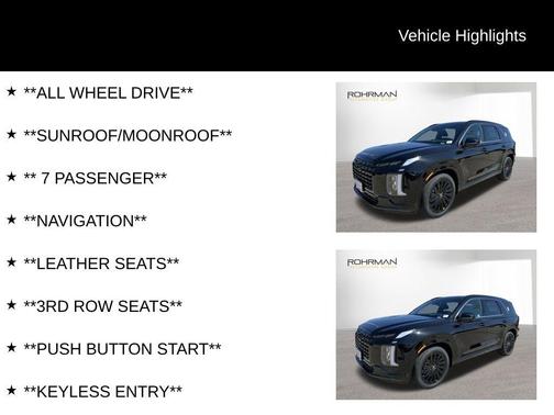 2025 Hyundai PALISADE Calligraphy Night Edition