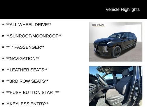 2025 Hyundai PALISADE Calligraphy Night Edition