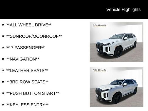 2025 Hyundai PALISADE Calligraphy Night Edition