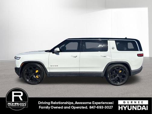 White 2023 Rivian R1S Adventure Quad Motor Large Pack