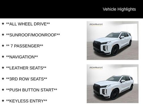 2025 Hyundai PALISADE Calligraphy Night Edition