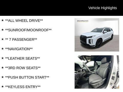 2025 Hyundai PALISADE Calligraphy Night Edition