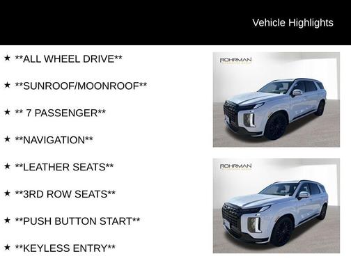 2025 Hyundai PALISADE Calligraphy Night Edition
