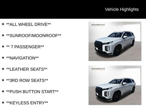 2025 Hyundai PALISADE Calligraphy Night Edition