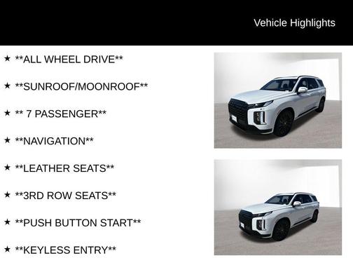 2025 Hyundai PALISADE Calligraphy Night Edition