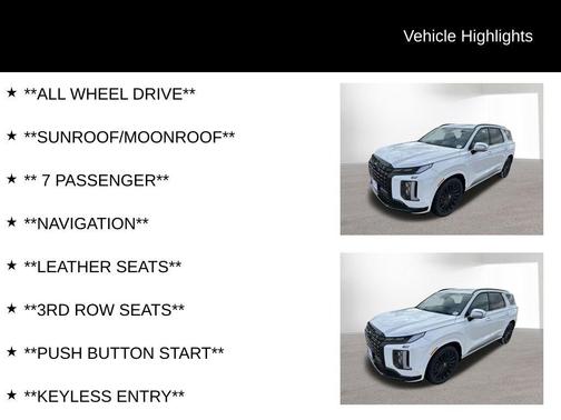 2025 Hyundai PALISADE Calligraphy Night Edition