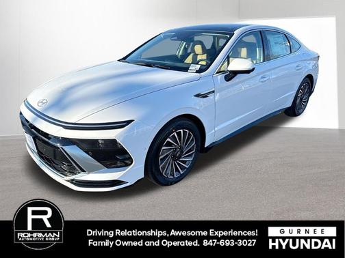 White 2026 Hyundai SONATA Hybrid Limited