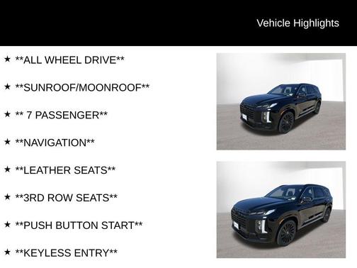 2025 Hyundai PALISADE Calligraphy Night Edition