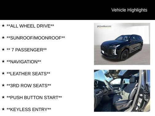 2025 Hyundai PALISADE Calligraphy Night Edition