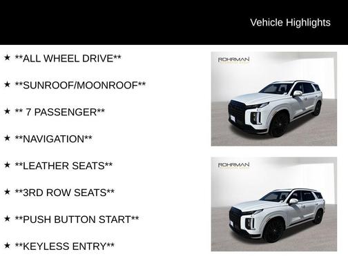2025 Hyundai PALISADE Calligraphy Night Edition