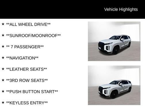 2025 Hyundai PALISADE Calligraphy Night Edition