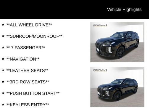 2025 Hyundai PALISADE Calligraphy Night Edition