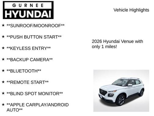 Lunar White 2026 Hyundai VENUE SEL