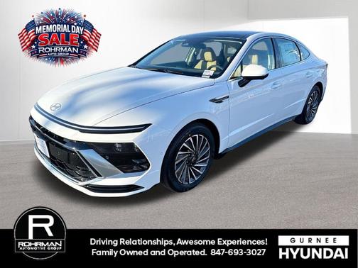White 2026 Hyundai SONATA Hybrid Limited