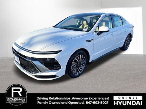 White 2026 Hyundai SONATA Hybrid Limited