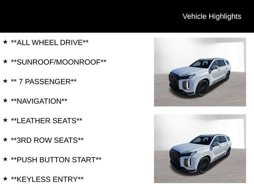 2025 Hyundai PALISADE Calligraphy Night Edition