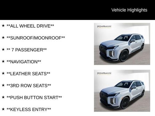 2025 Hyundai PALISADE Calligraphy Night Edition