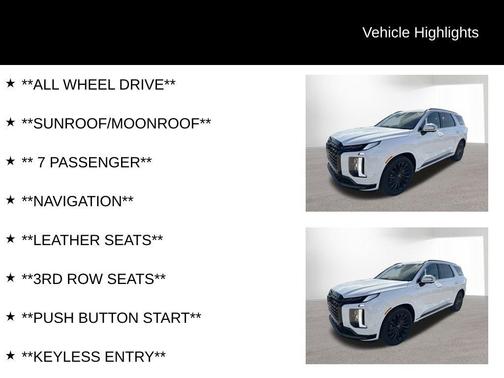 2025 Hyundai PALISADE Calligraphy Night Edition