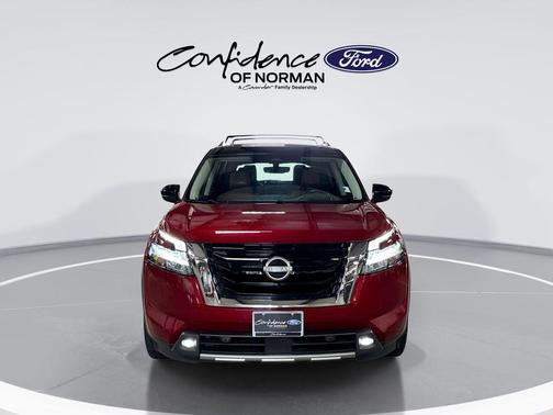 2 Tone Red / Black Roof 2023 Nissan Pathfinder Platinum