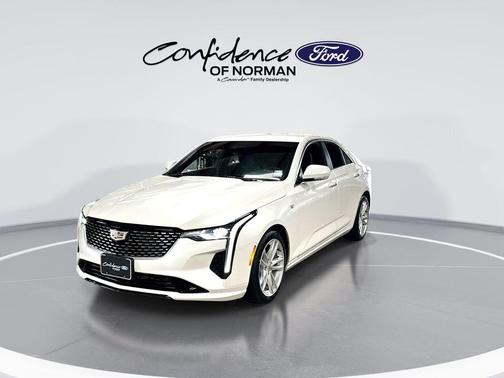 Crystal White Tri-Coat 2023 Cadillac CT4 Luxury