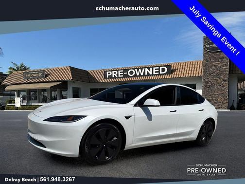 White 2025 Tesla Model 3 Long Range