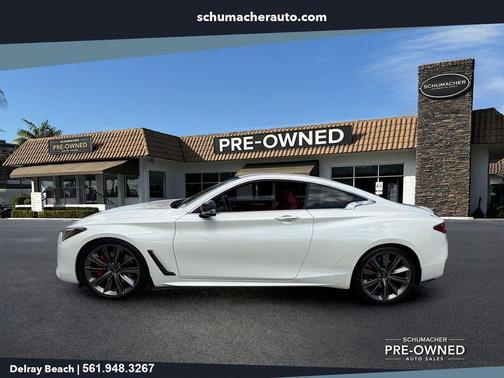 Majestic White 2021 INFINITI Q60 3.0t Red Sport 400