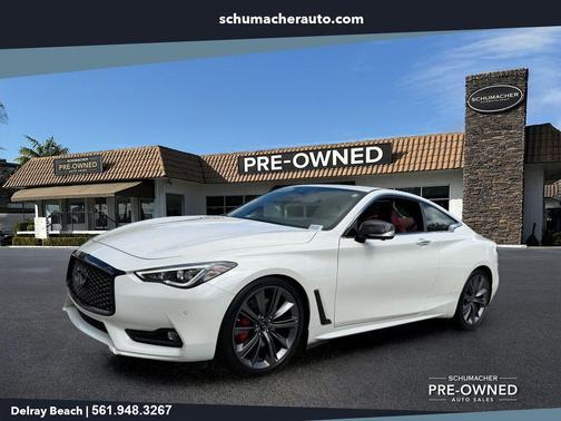 Majestic White 2021 INFINITI Q60 3.0t Red Sport 400