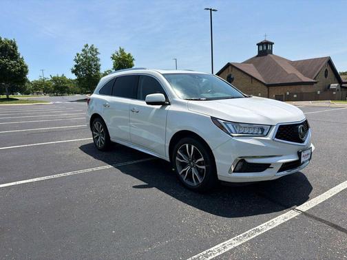 White Diamond Pearl 2019 Acura MDX 3.5L w/Advance Package