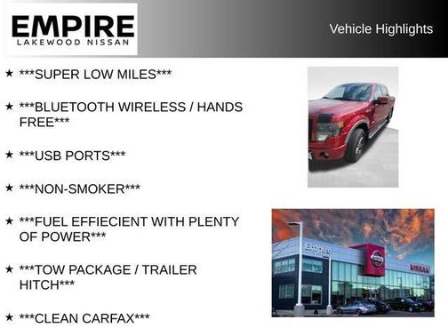 Red 2013 Ford F-150 FX4