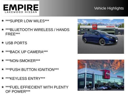 Deep Blue Pearl 2025 Nissan Leaf SV PLUS