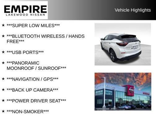 Pearl White Tri-Coat 2024 Nissan Murano Platinum