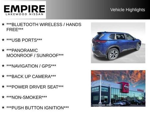 Caspian Blue 2022 Nissan Rogue SV