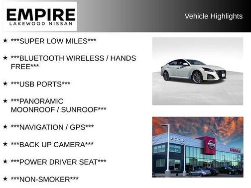 White 2023 Nissan Altima 2.5 SL