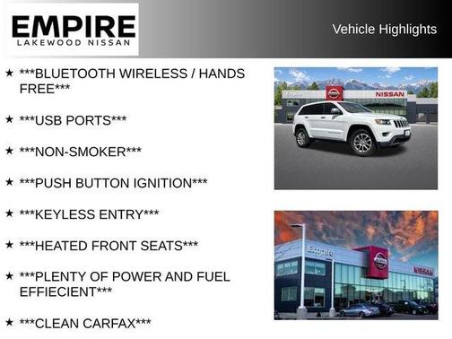 Bright White Clearcoat 2016 Jeep Grand Cherokee Limited
