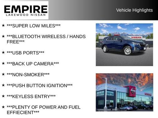 Blue Glow Metallic 2022 Chevrolet Equinox 1LT