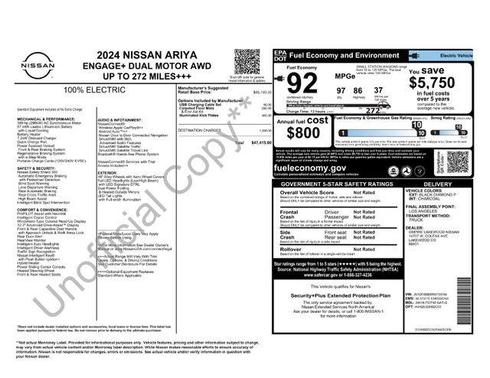 Black (P) 2024 Nissan ARIYA ENGAGE+