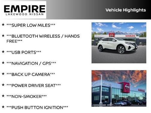 White 2023 Nissan Murano SL
